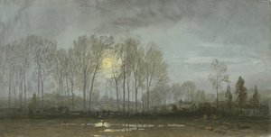 Landschap bij maanlicht, 1862